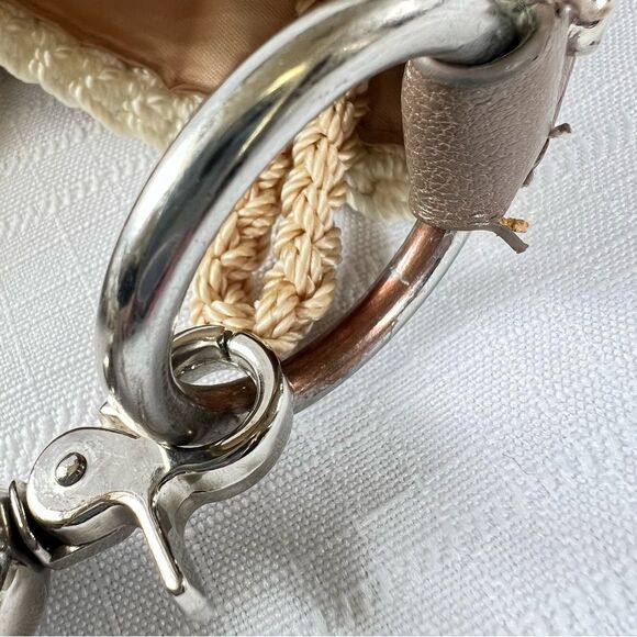 The SAK Hobo Neutral Tan Crochet Braided Strap Boho Women's Bag Purse - Picture 13 of 15